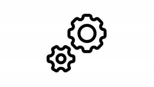 gear line icon animation