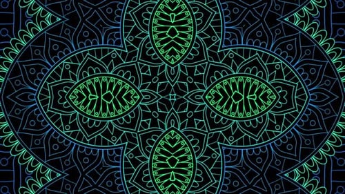 Blue and Green Lines Abstract Background