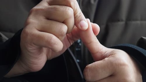 Hands Interlocking and Moving Thumbs in Circular Motion