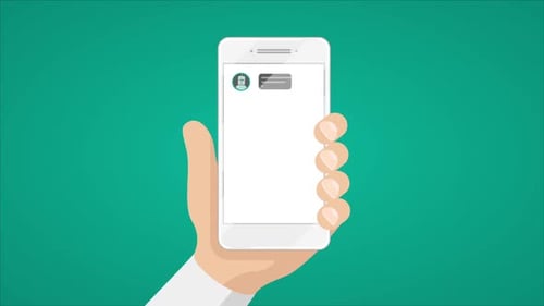 Man Chatting With Chatbot On Smartphone Background