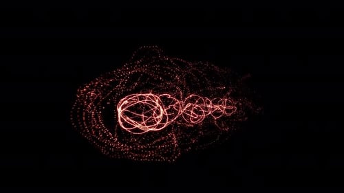 Dynamic Glowing Particle Stream Abstract Animation