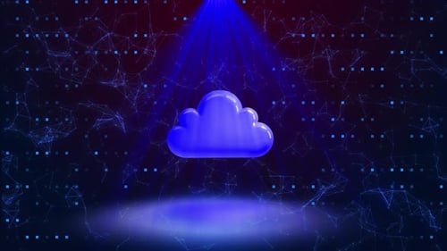 Cloud Computing Digital Network Dynamic Spotlight on Data Connectivity,Cloud computing concept