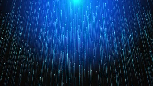 Abstract digital particle wave and light Loop background animation. Cyber or technology background.