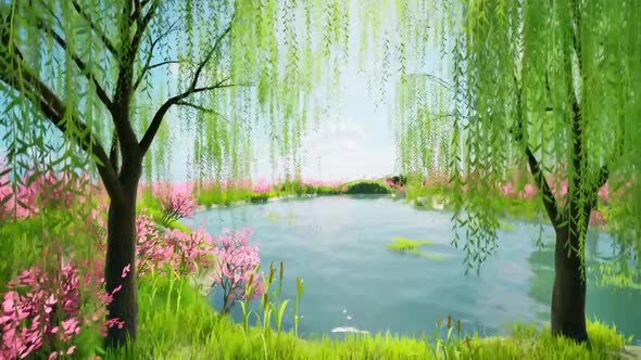 Beautifully animated lakes and forests, Motion Graphics ft. amphibian ...