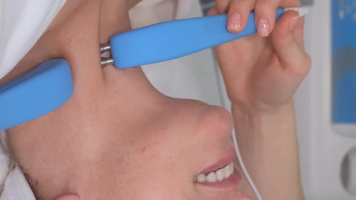 Woman Receiving Cosmetic Treatment Close Up