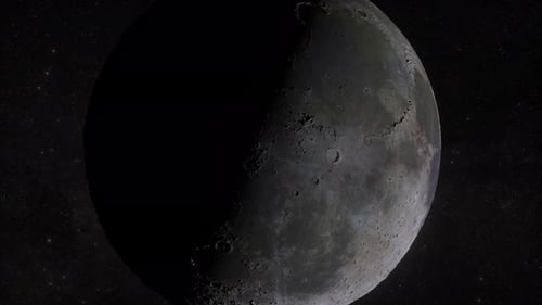 Naher Vorbeiflug in der Nähe des Mondes. Mond, Weltraum