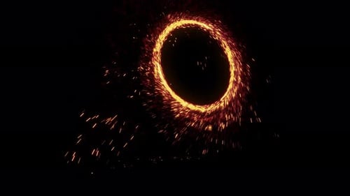 Glowing Spark Circle Portal Effect