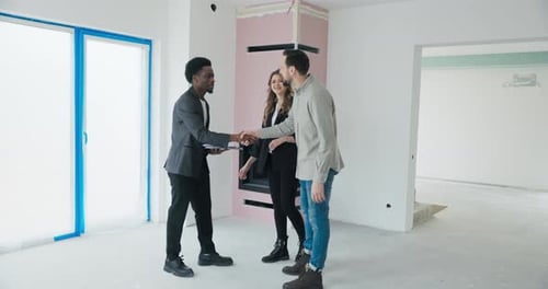 Potential Money Problems Real Estate Development Showcases Affordable Housing Options Couple