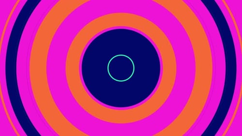 Colorful Concentric Circle Pattern Background Loop