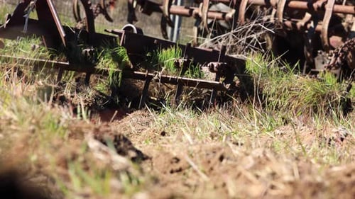 Tractor Harrowing Over Grown Pasture Horse Arena Harrow