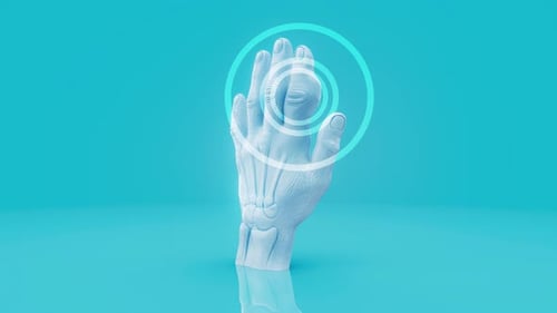 Medical Animation of Hand Bones with Pulsing Joint Pain