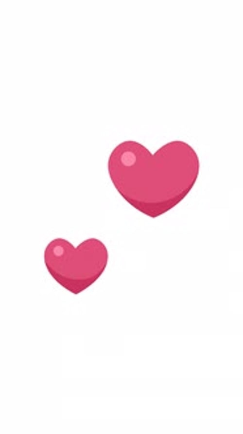 Bouncing Pink Love Hearts Animation