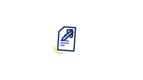 Animated Music Composition Icon with Writing Pencil