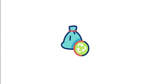 Icono animado de reciclaje