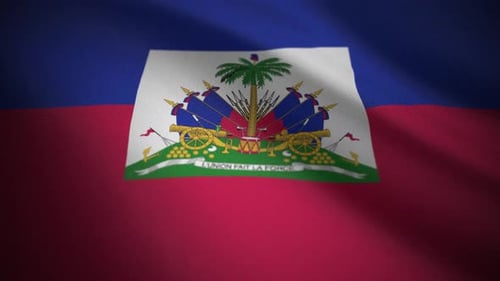 Waving Flag of Haiti Seamless Loop