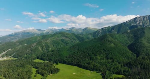 Wunderschöne Berglandschaft im Sommer Wald und Felsen