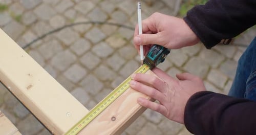 Measuring and Marking Wood with a Tape Measure