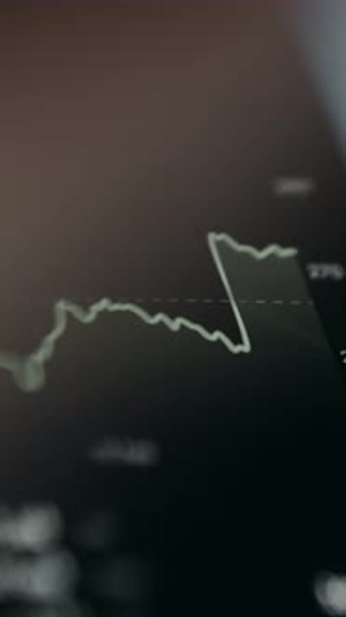Financial Graph Illustrating a Market Movement with a Sharp Upward Trend