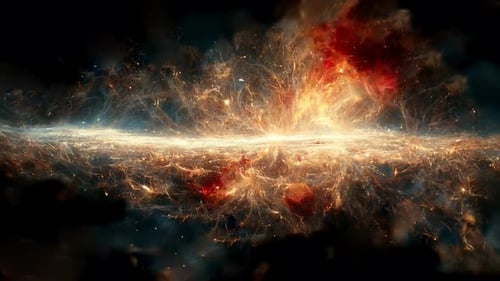 Abstract Cosmic Energy Galaxy Nebula Looping Background Animation