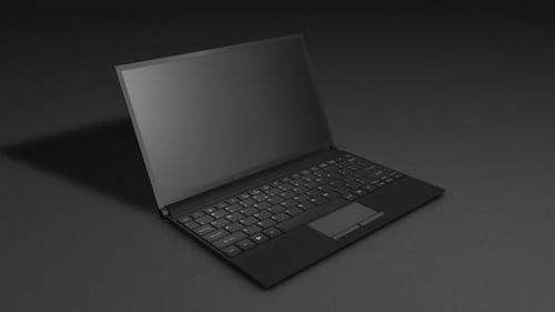 Animated Access Denied and Padlock on Laptop Screen