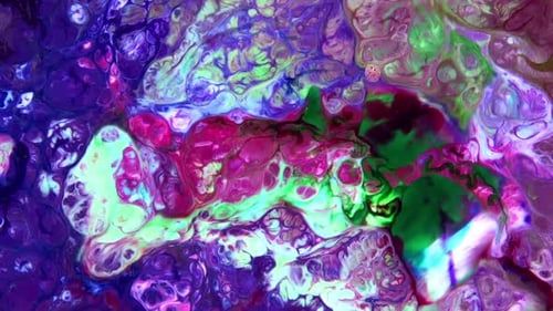 Abstract Ink Swirls in Vivid Colors