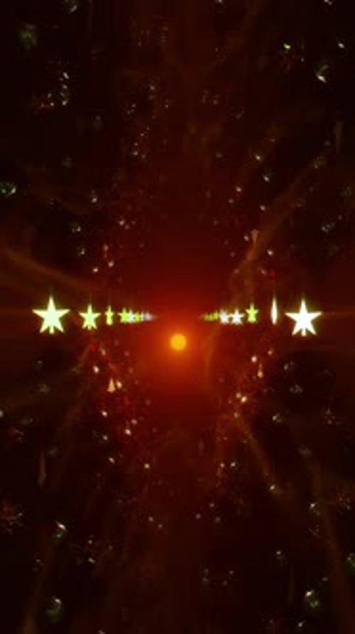 Sapin de Noël décoré dans une lumière fantastique 03 HD