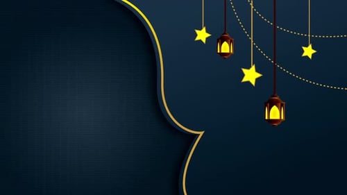 Schleifenanimation mit islamischem Hintergrund