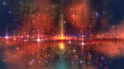 Colorful Glittering Galaxy Particles Animation