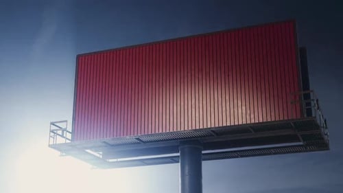 Distressed Text Reveal on a Grunge Billboard