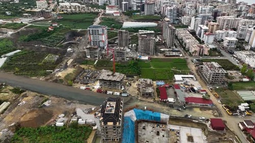 Construction Site in a Residential Building at the Final Stage of Construction