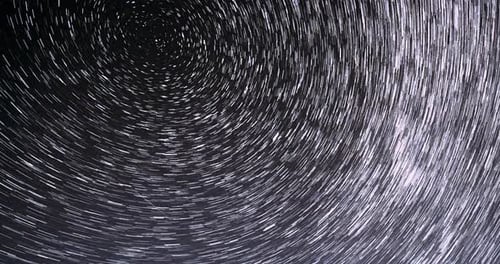 Hyperlapse Trails Of Stars Rotate