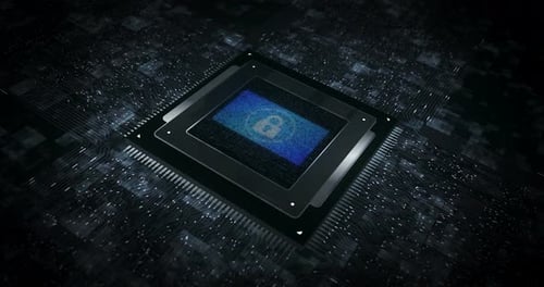 Futuristic Digital Microchip Security Reveal