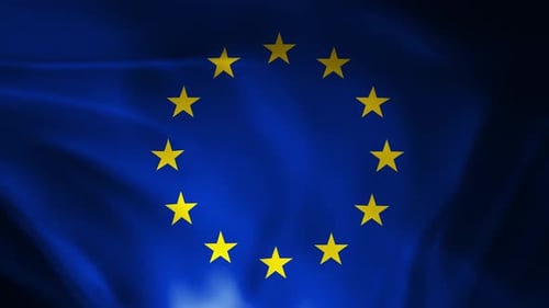 Waving Flag of European Union Seamless Loop