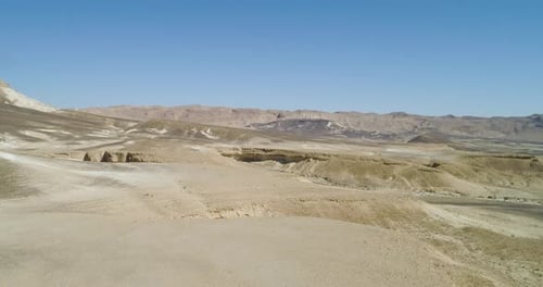 Aerial view of the mesmerizing Negev Desert in Jericho Governorate, Palestine.