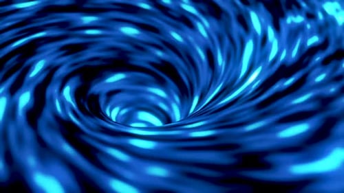 Abstract Blue Vortex Energy Flow Loop Background