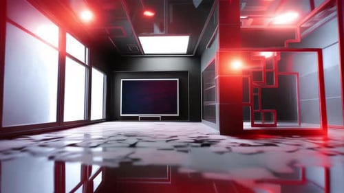 Engaging Virtual Studio Environment: Interactive Set for Multimedia News Broadcast