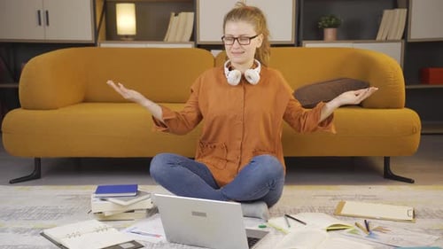 University student positive gesture.
