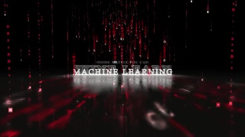 Digital Rain Code Reveal for Technology and AI Concepts