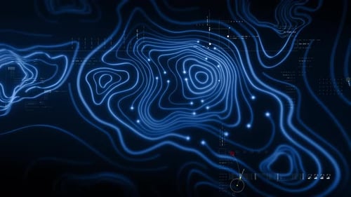 Environnement topographique holographique futuriste Ui 02