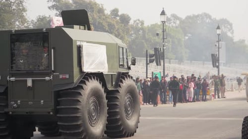 Indian Army Military Vehicles Displayed on Republic Day