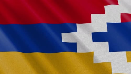 Republic of Artsakh Flag Waving