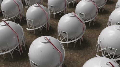 Industrial Gas Storage Tanks 3D Animation