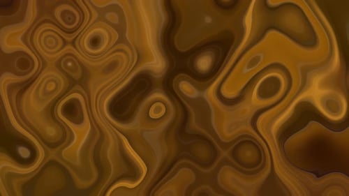 Abstract Fluid Golden Orange Swirls Looping Background Animation