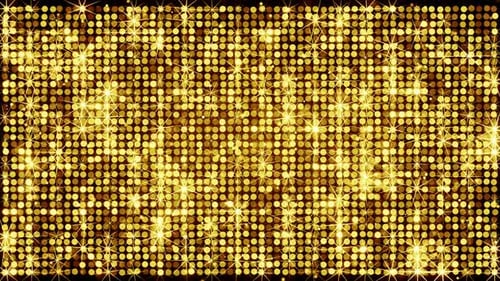 shiny gold circles and stars loop