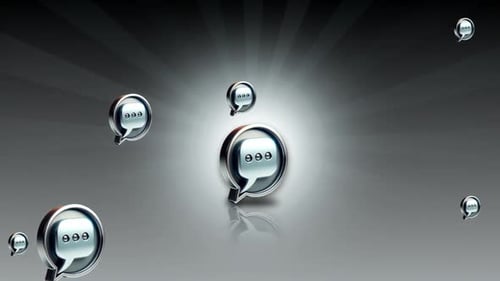 Animation d'arrière-plan de la boucle d'icônes de message