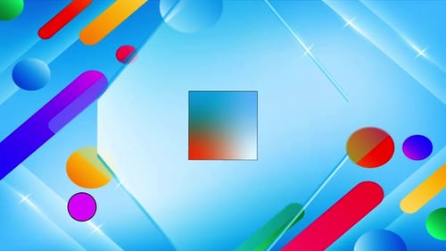 Dynamic Abstract Geometric Shapes Background Animation