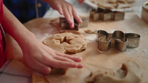 Children Making Cookies at Home
