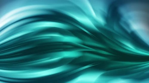 Fluid Abstract Blue Green Wave Motion Background