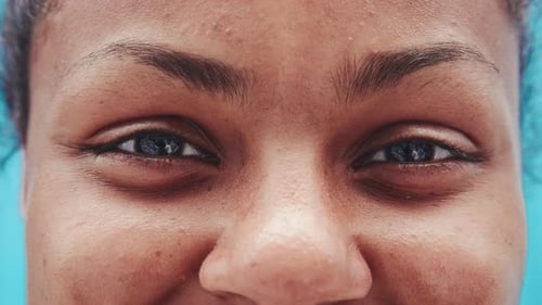 Close Up of Woman's Face and Eyes