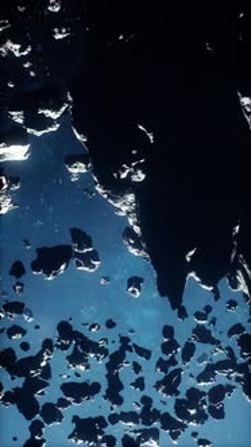 Futuristic Abstract Space Asteroids Drifting Background